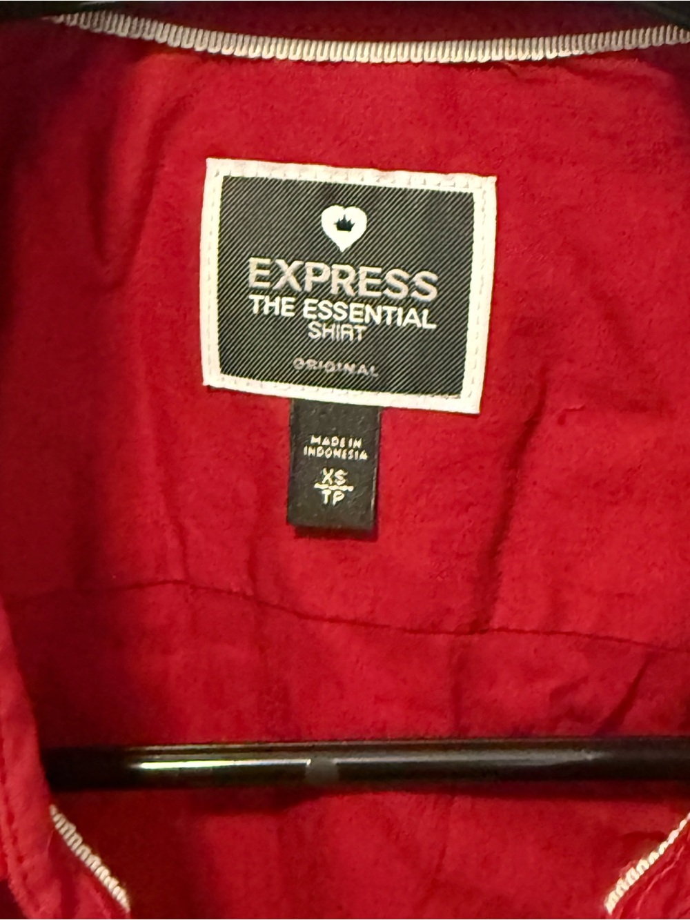 Express Red Button-Up Shirt